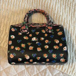 Authentic Coach Floral Black Handbag